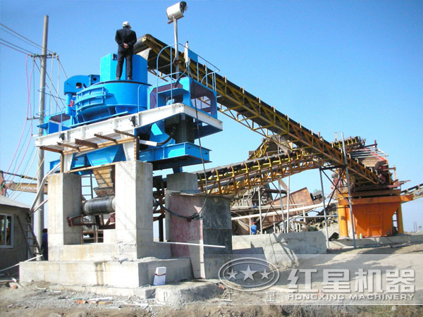 人工制砂設備工作現場