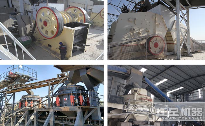 不同型號的破碎機作業現場 不同型號的破碎機作業現場