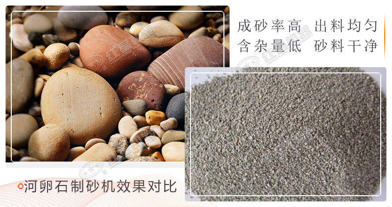 河卵石制砂機工作效果對比 河卵石制砂機工作效果對比