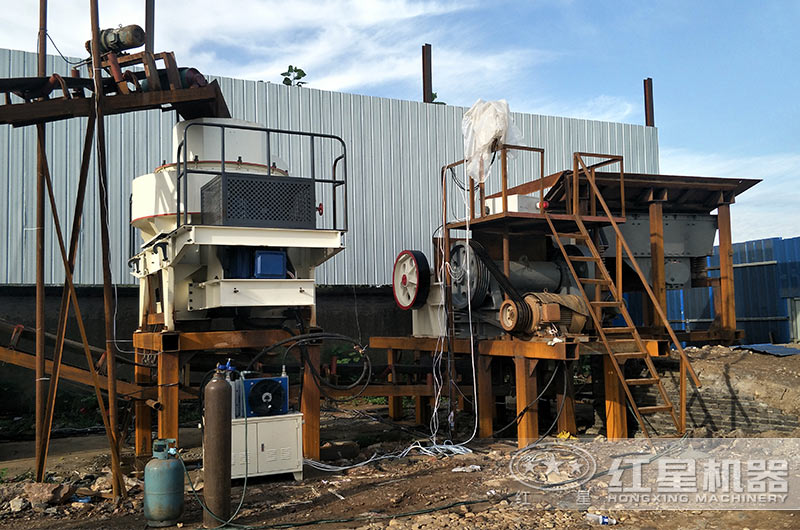 機制砂戶外搭建現場