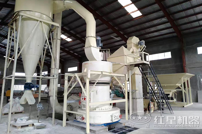 方解石磨粉生產現場