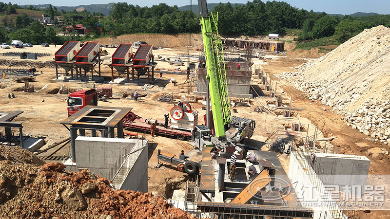 石料廠成套設備客戶安裝現場